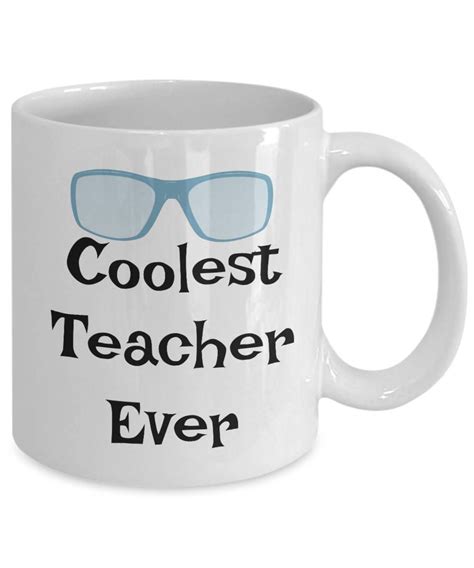 Funny Novelty Coffee Mug-Coolest Teacher Ever-Gift Tea Cup Teachers Mugs With Sayings by ...