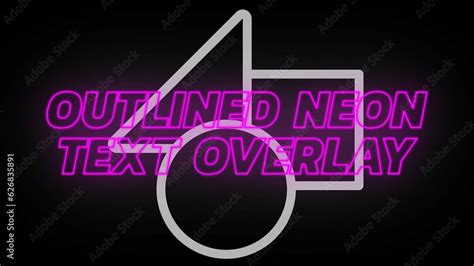 Neon Text with Light Effects and Media Background Stock Template ...