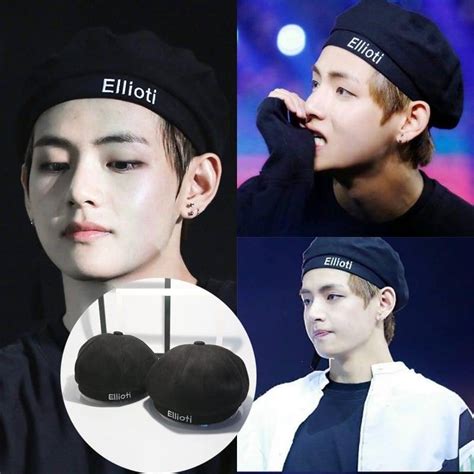 BTS MERCH SHOP | 방탄소년단 V Same Octagonal Leather Hat | BTS Merchandise