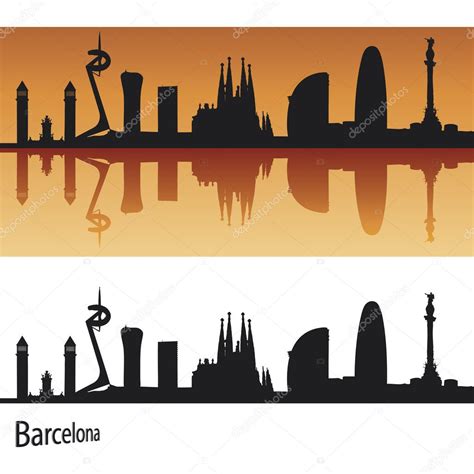 Barcelona skyline — Stock Vector © paulrommer #7445576