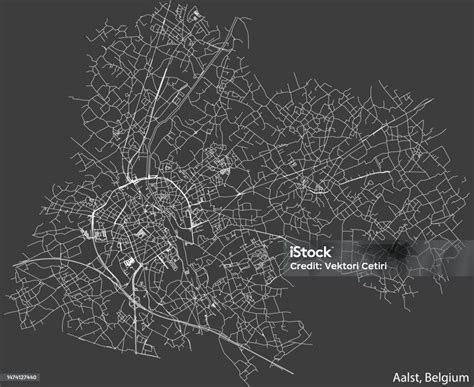 Street Roads Map Of Aalst Belgium Stock Illustration - Download Image ...