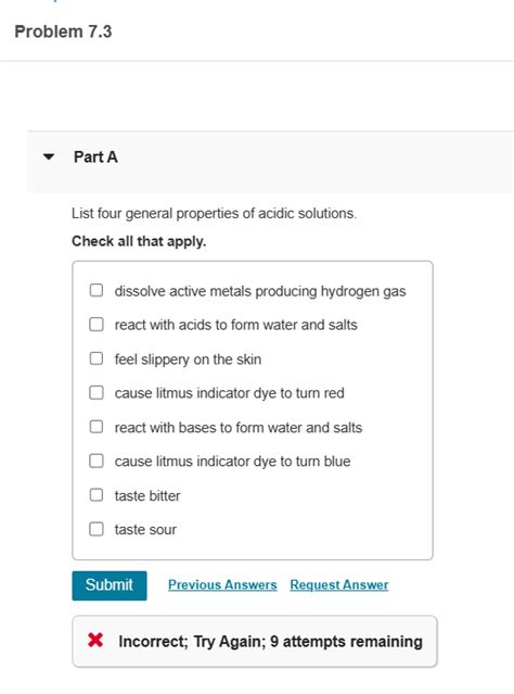 Solved List four general properties of acidic solutions. | Chegg.com