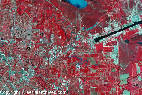 color infrared aerial photo map Brownsville, Texas | Aerial Archives | Aerial and Satellite Imagery