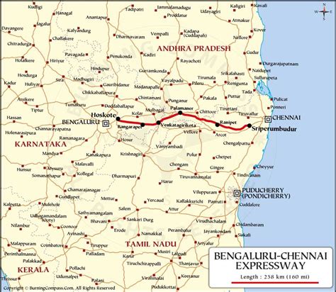 Bengaluru Chennai Expressway Map, Bengaluru Chennai, 55% OFF