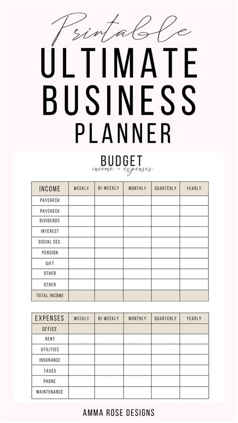 Business Planner Printable | Business Planner PDF | Business Planning ...