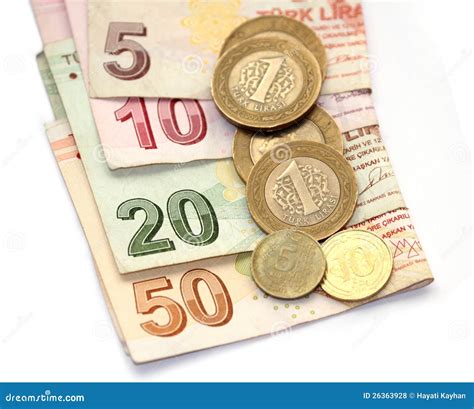 Turkish Lira Coins and Folded Notes Stock Photo - Image of payment ...