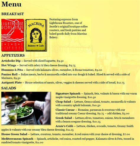 Treehouse Cafe Menu, Menu de Treehouse Cafe, Bainbridge Island ...