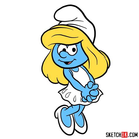 How to draw Smurfette - Step by step drawing tutorials | Smurfs drawing, Smurfette, Easy drawings