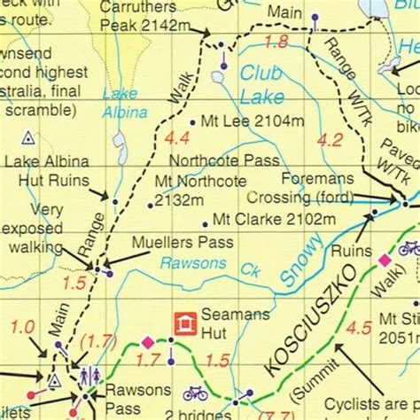 Snowy Mountains Central Cooma Khancoban Adventure Map