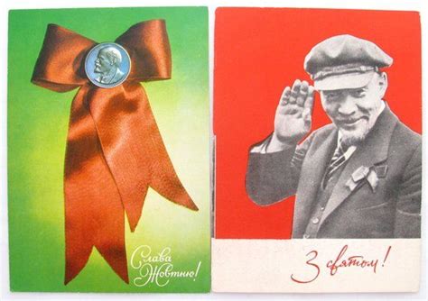 Glory to October, Set of 8 Soviet Postcards, Lenin, October Revolution, Soviet Union Vintage ...
