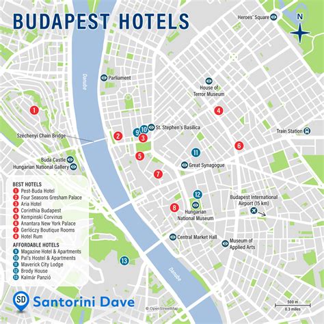 BUDAPEST HOTEL MAP