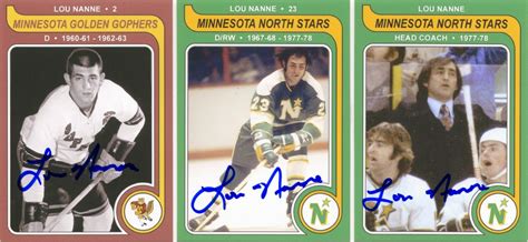 Minnesota Sports Autograph Project: LOU NANNE