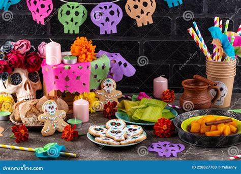 Traditional Day of the Dead Food Stock Image - Image of festival, death: 228827703