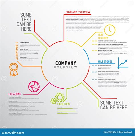 Vector Company Infographic Overview Design Template Stock Illustration - Illustration of contact ...