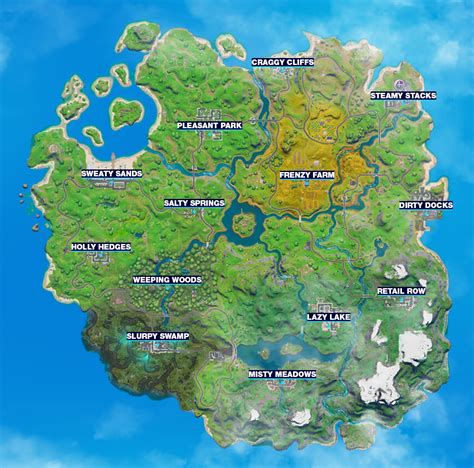 Fortnite : Map Chapitre 2, Saison 1, Nouvelle carte, Toutes les villes ...