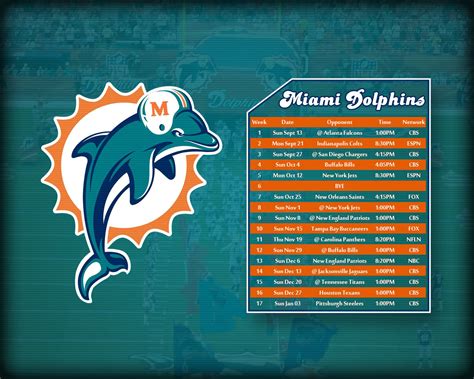 Miami Dolphins 2016 Schedule Wallpaper - WallpaperSafari