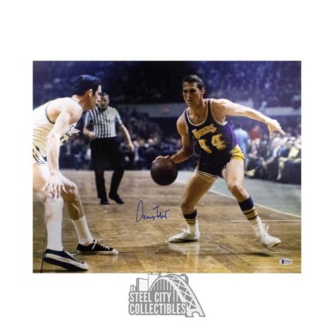 Jerry West Autographed Los Angeles Lakers 16x20 Photo - BAS COA | Steel City Collectibles