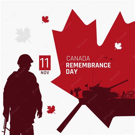 Premium Vector | Canada remembrance day illustration