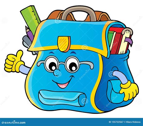 Image Heureuse 4 De Sujet De Cartable Illustration de Vecteur - Illustration du isolement ...