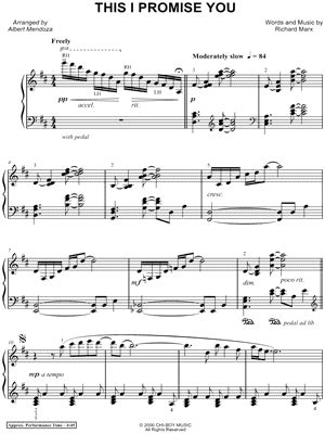 "This I Promise You" Sheet Music - 8 Arrangements Available Instantly ...