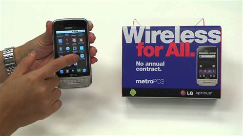 Metro PCS LG Optimus M Android Phone - 9 Features in 60 Seconds! - YouTube