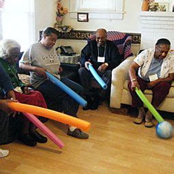 Noodle Ball | Nursing home activities, Occupational therapy activities, Senior activities