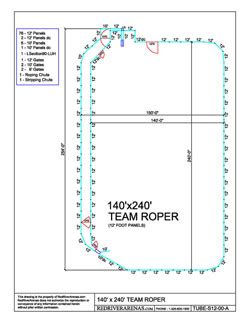 Red River Roping Arena and Riding Arena Layouts for Team Roping Arenas and Rough Stock Areans