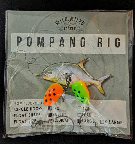 Large Pompano Rig- Orange and Green with Dots | Wild Miles Tackle