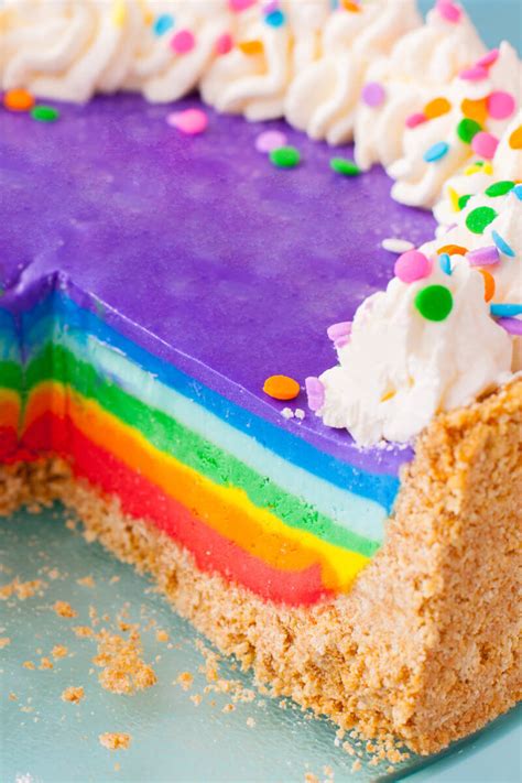 Rainbow Cheesecake Recipe is No Bake and Gelatin Free - Eating Richly