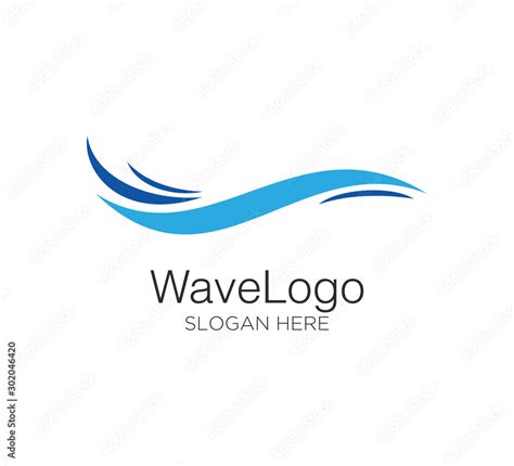 wave vector logo concept design template Stock Vector | Adobe Stock