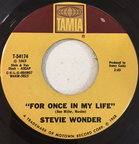 Stevie Wonder - For Once In My Life (1968, Vinyl) | Discogs