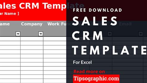 Sales CRM Template for Excel Free Download - YouTube