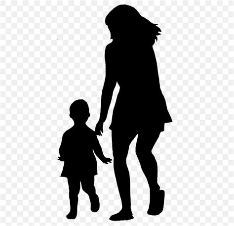 Silhouette Clip Art Mother Vector Graphics Child, PNG, 419x792px ...