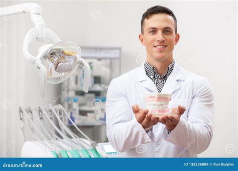 Professional Dentist Working at His Dental Clinic Stock Image - Image of care, pain: 133236889