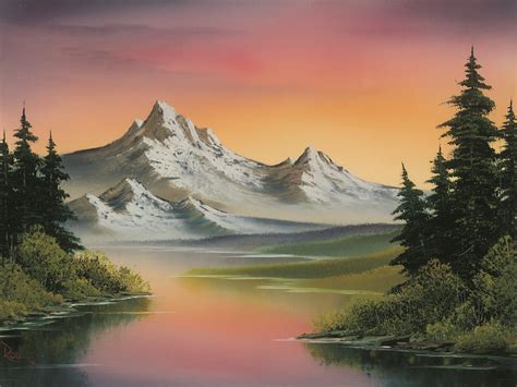 Gray Mountain, Bob Ross, Oils, 1992 : r/Art