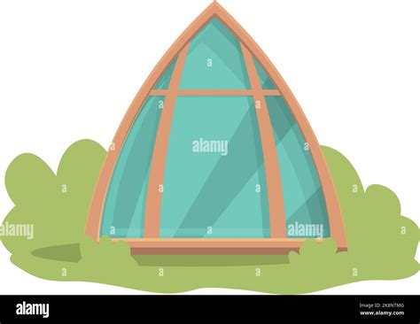 Glass house icon cartoon vector. Glamping tent. Trip lodge Stock Vector ...