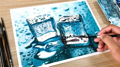 Painting Ice Cubes in Watercolor - YouTube