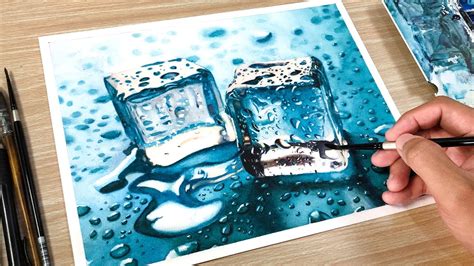 Painting Ice Cubes in Watercolor - YouTube