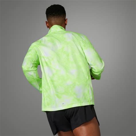 adidas Own the Run Allover Print Jacket - White | adidas UK