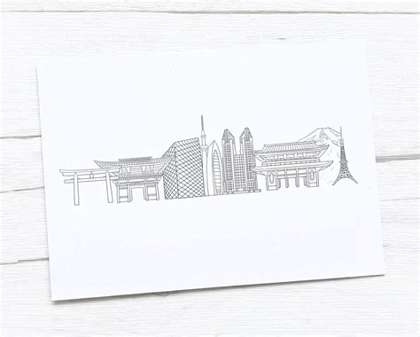 Tokyo Skyline Tokyo Art Print - Etsy