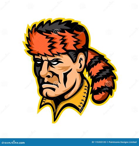 Davy Crockett Mascot stock vector. Illustration of icon - 115355135