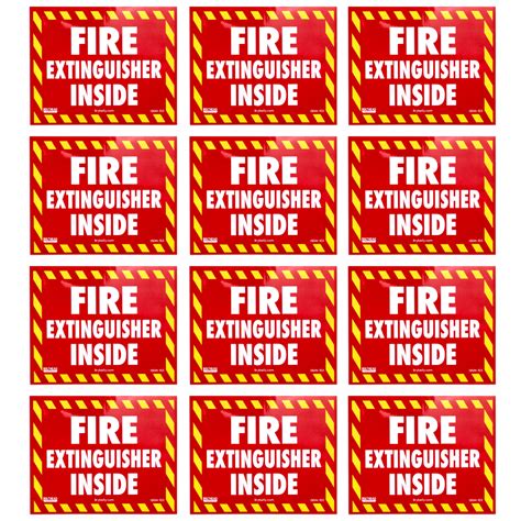 Fire Extinguisher Inside - Vinyl Sticker 12-pack - Walmart.com ...