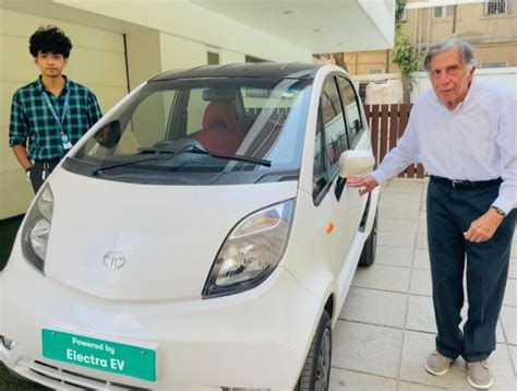 Ratan Tata gets a custom-built Nano EV from Electra EV