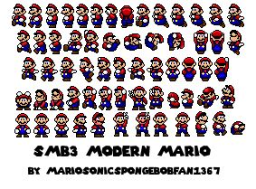 SMB3 Modern Mario Sprite Sheet by MarioSpongebob22 on DeviantArt