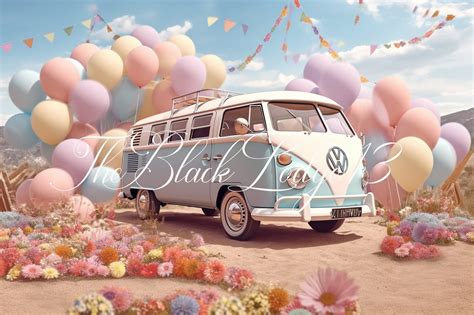 12 Vintage Camper Van Backgrounds Digital Backdrops - Etsy