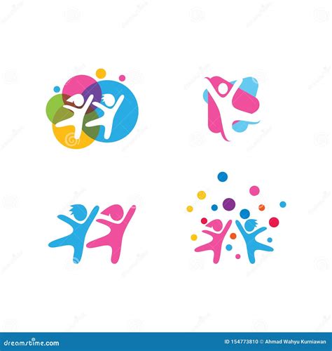 Kids play logo stock vector. Illustration of hand, group - 154773810