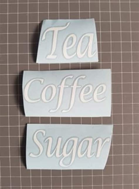 Tea Coffee Sugar Labels, Labels, Pantry Labels, Custom Labels ...