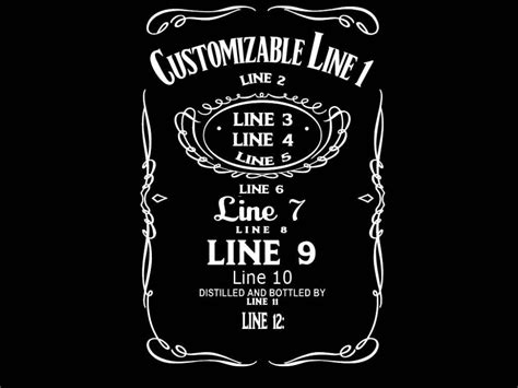 Custom Whiskey Label intended for Blank Jack Daniels Label Template | Custom whiskey label ...