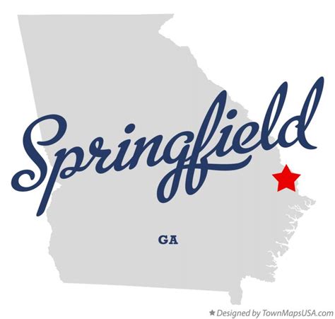 Map of Springfield, GA, Georgia