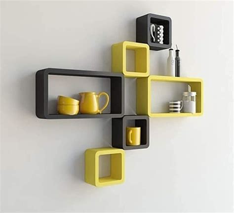 MDF Wooden Shelves Wood Wall Mounted Intersecting Wall Shelves - Etsy